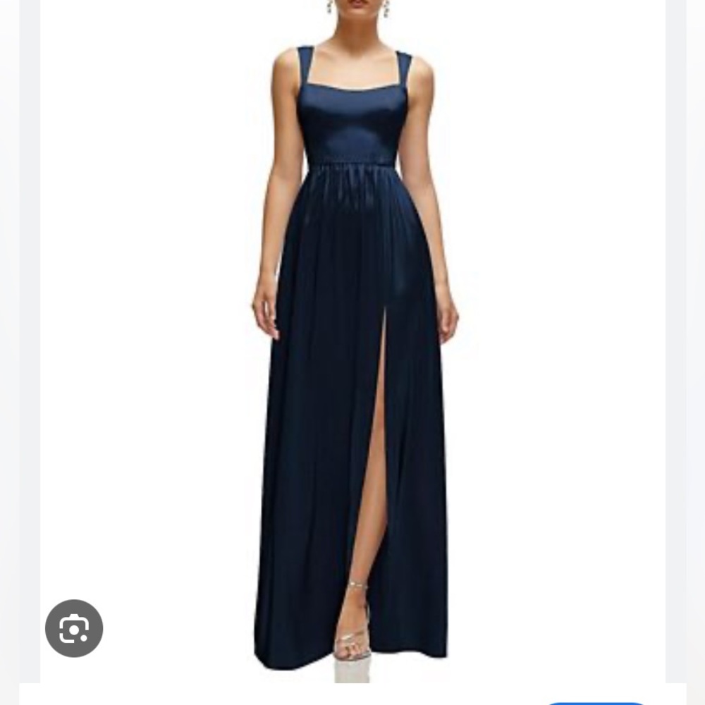 NWT After Six Midnight Blue Formal Crepe Dress